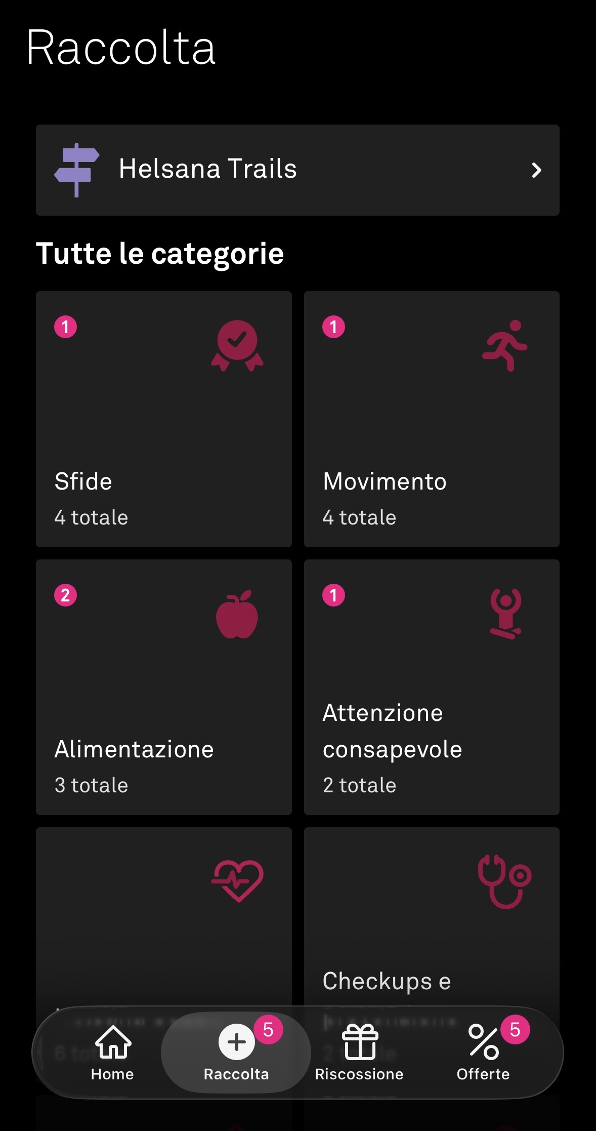 Helsana+: Categorie: Sfide, Movimento, Alimentazione, Mindfulness